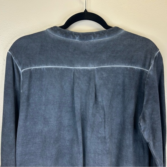 Casual Studio Cotton Dark Blue Long Sleeve Henley Shirt size Womens L casual - Picture 10 of 11